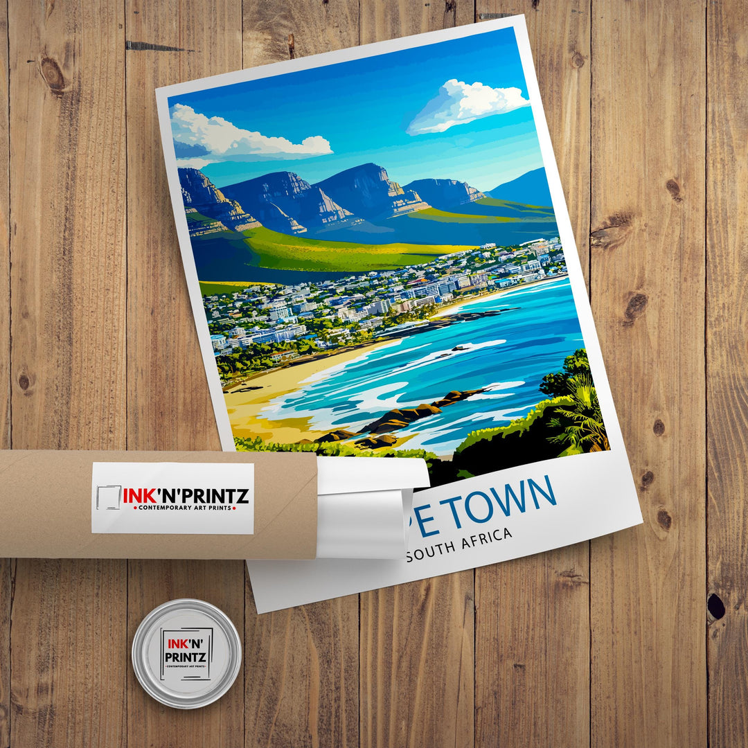 Cape Town South Africa Travel Poster