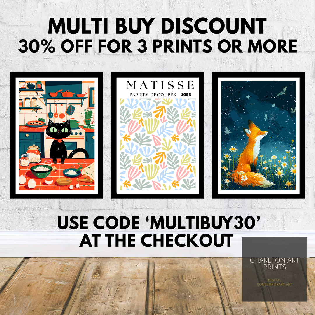 Magical Lantern Path Poster Enchanted Forest Art Cottagecore Decor Whimsical Woodland Illustration