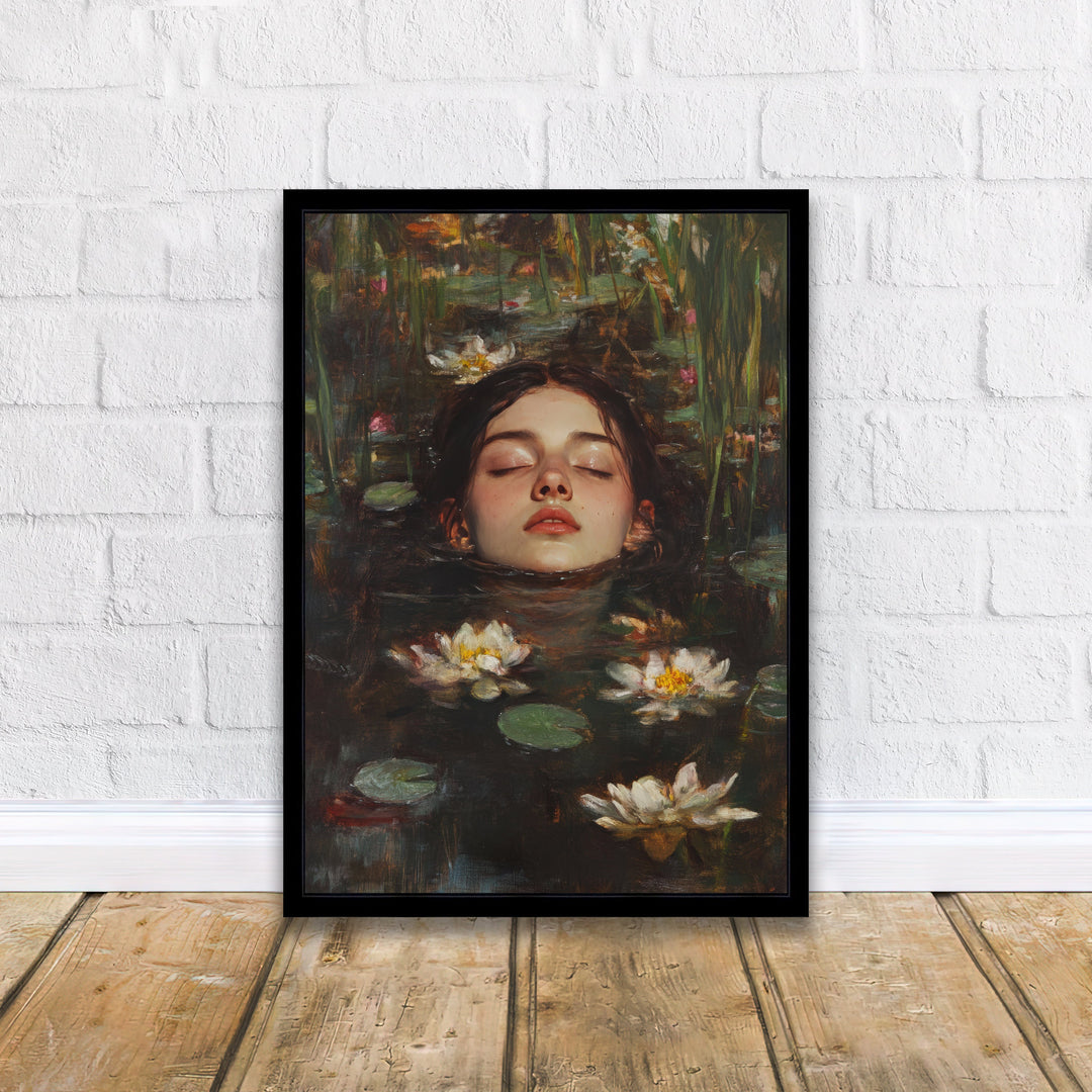 Ophelia Dark Academia Print Victorian Art Gothic Decor Antique Oil Painting Dark Academia Poster Rustic Vintage Wall Art