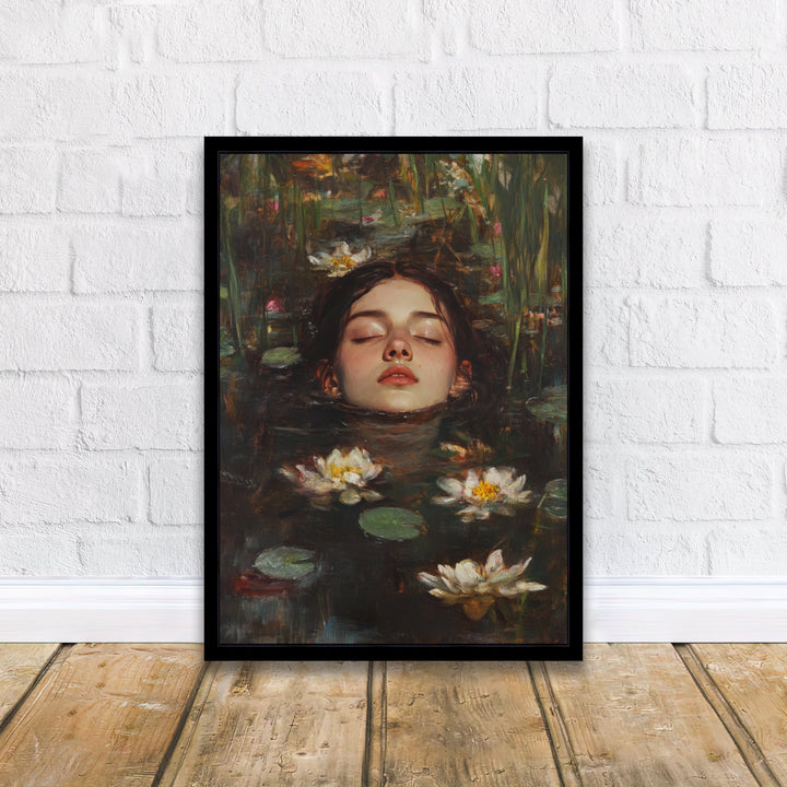 Ophelia Dark Academia Print Victorian Art Gothic Decor Antique Oil Painting Dark Academia Poster Rustic Vintage Wall Art
