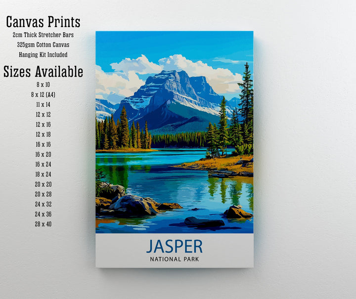 Jasper National Park Canada Travel Print Wall Decor Wall Art Jasper Wall Hanging Home Décor Jasper Gift Art Lovers Canadian Art Lover Gift