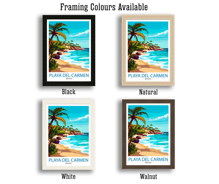 Playa del Carmen Mexico Travel Print Wall Decor Wall Art Playa del Carmen Wall Hanging Home Décor Playa del Carmen Gift Art Lovers Mexican
