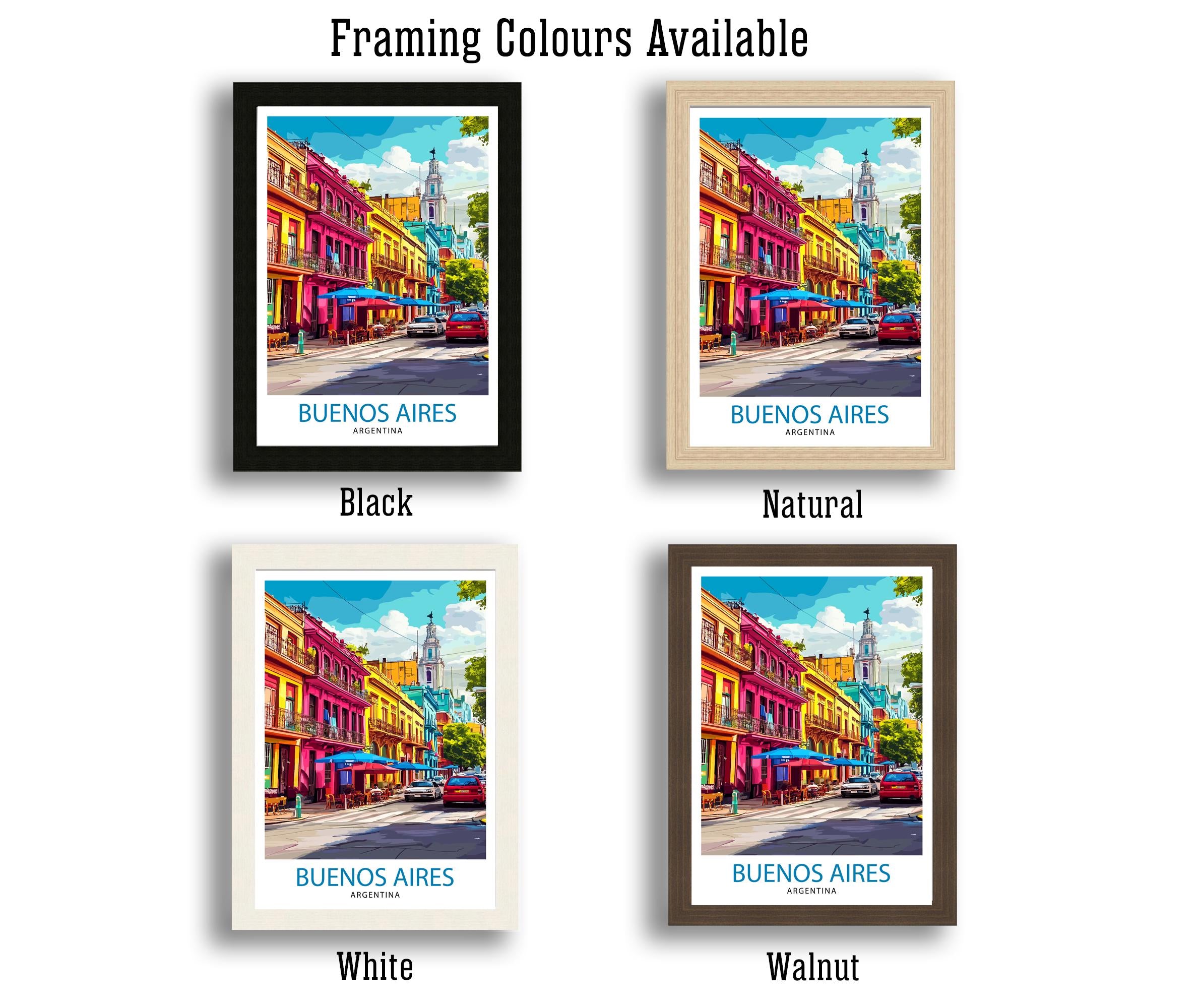 Buenos Aires Argentina Travel Print Wall Decor Wall Art Buenos Aires Cityscape Wall Hanging Home Décor South American Gift Art Lovers Urban