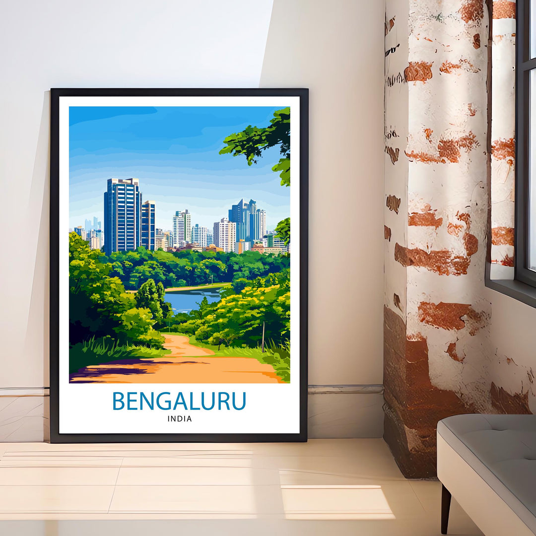 Bengaluru India Travel Print Wall Decor Wall Art Bengaluru Wall Hanging Home Décor Bengaluru Gift Art Lovers Indian Art Lover Gift Print Art