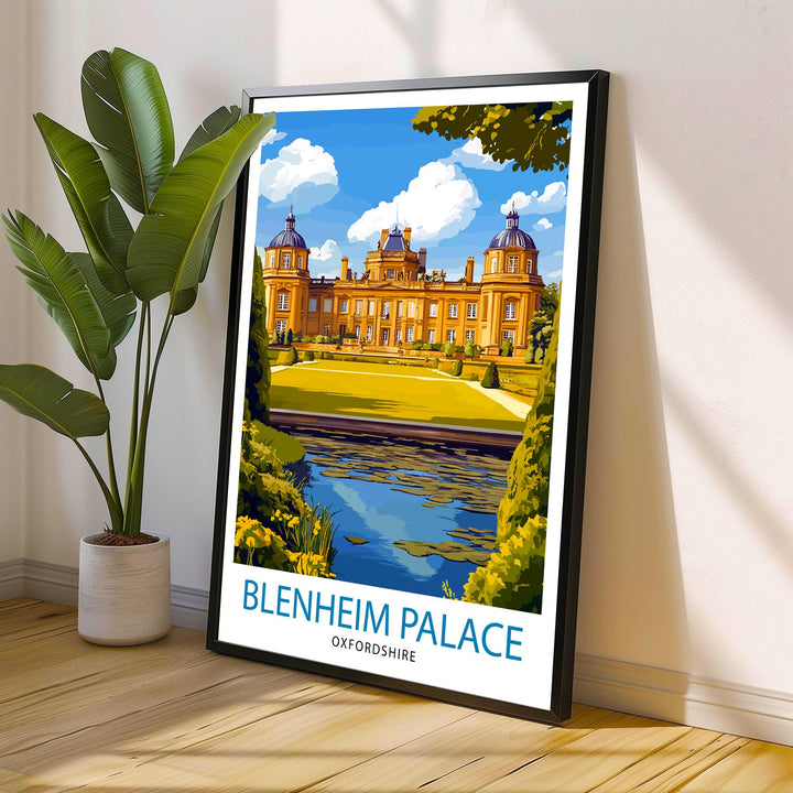 Blenheim Palace Oxfordshire Travel Print Wall Decor Wall Art Blenheim Palace Wall Hanging Home Décor Blenheim Palace Gift Art Lovers British