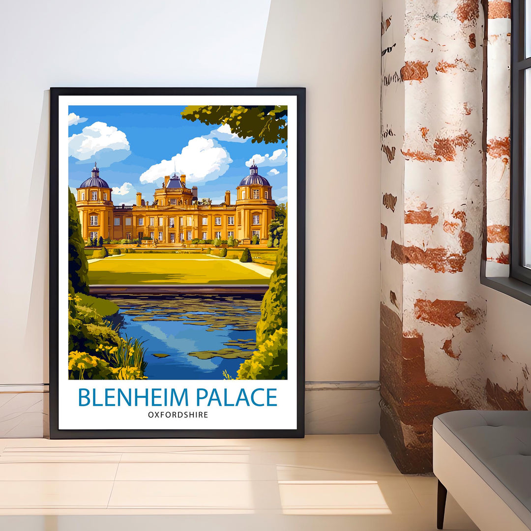 Blenheim Palace Oxfordshire Travel Poster