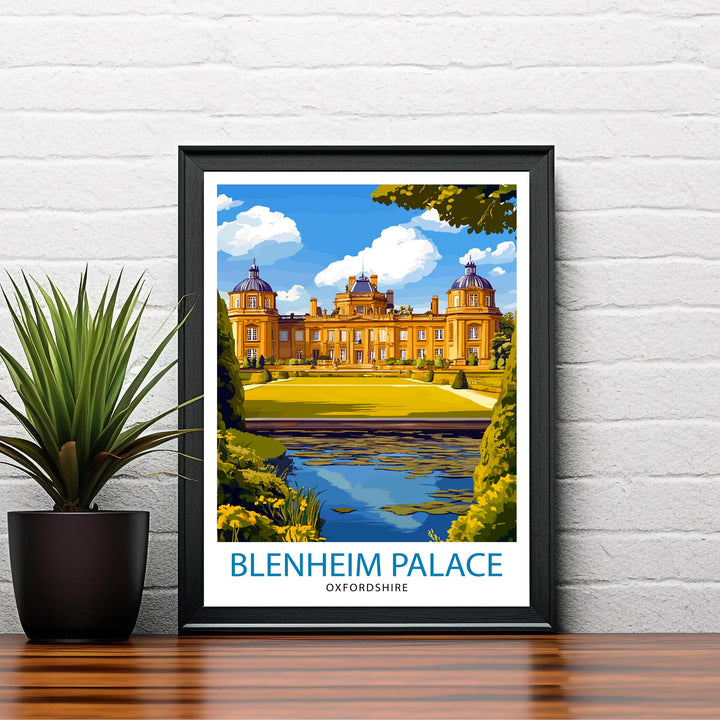 Blenheim Palace Oxfordshire Travel Poster