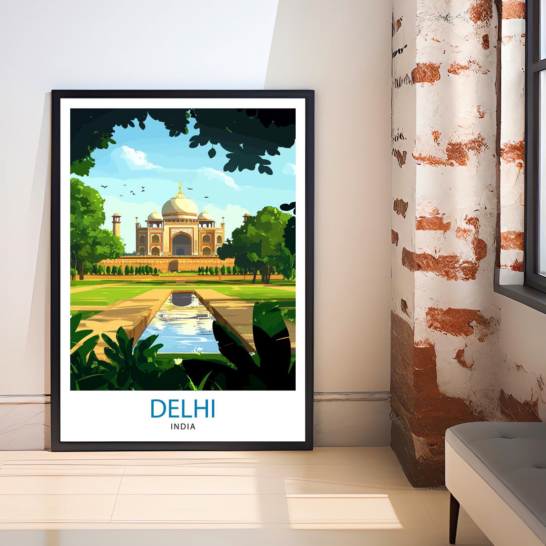 Delhi India Travel Poster