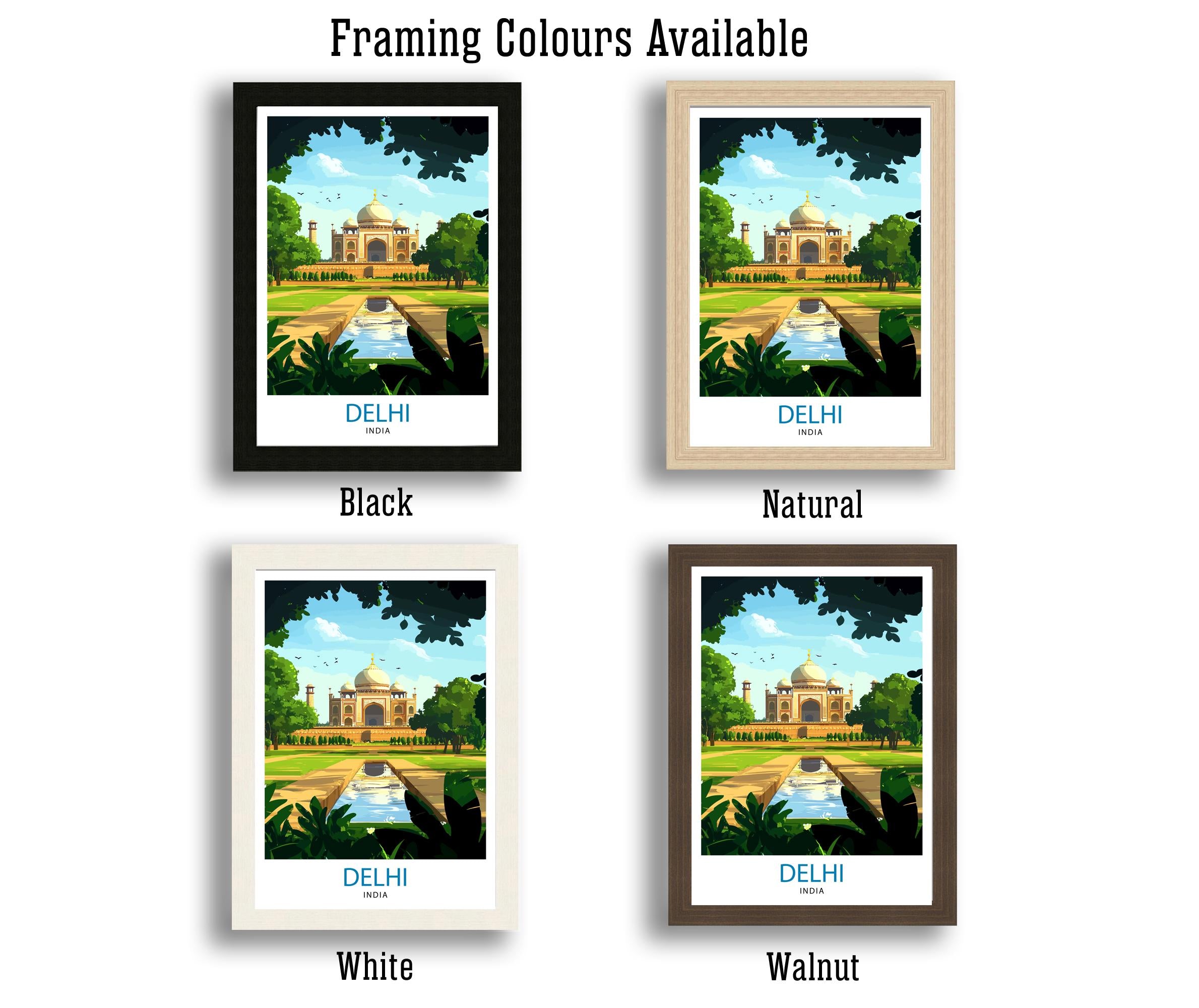 Delhi India Travel Print Wall Decor Wall Art Delhi Wall Hanging Home Décor Delhi Gift Art Lovers Indian Art Lover Gift Print Art