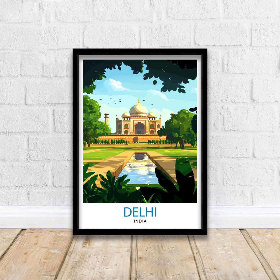 Delhi India Travel Print Wall Decor Wall Art Delhi Wall Hanging Home Décor Delhi Gift Art Lovers Indian Art Lover Gift Print Art