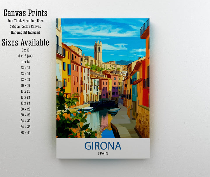 Girona Spain Travel Print Wall Decor Wall Art Girona Wall Hanging Home Décor Girona Gift Art Lovers Spanish Art Lover Gift Print Art