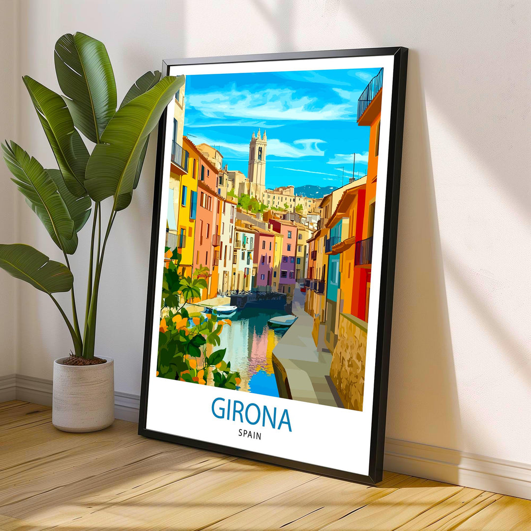 Girona Spain Travel Poster