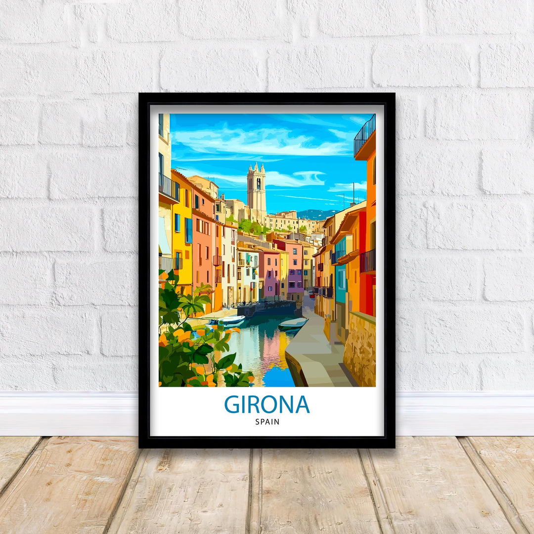 Girona Spain Travel Poster