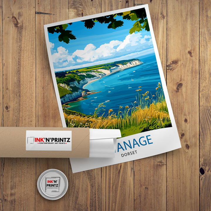 Swanage Dorset Travel Poster