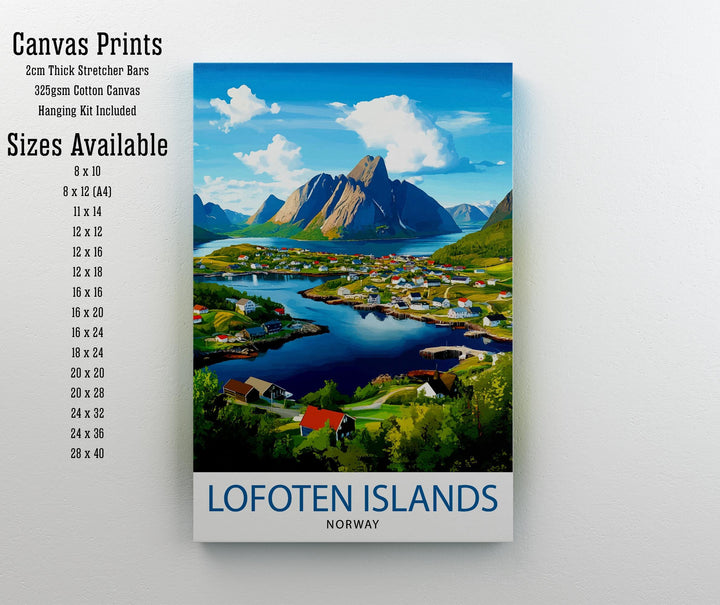 Lofoten Islands Norway Travel Print Wall Decor Wall Art Lofoten Islands Wall Hanging Home Décor Lofoten Gift Art Lovers Norwegian Art