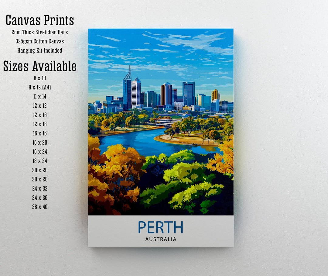 Perth Australia Travel Poster Perth