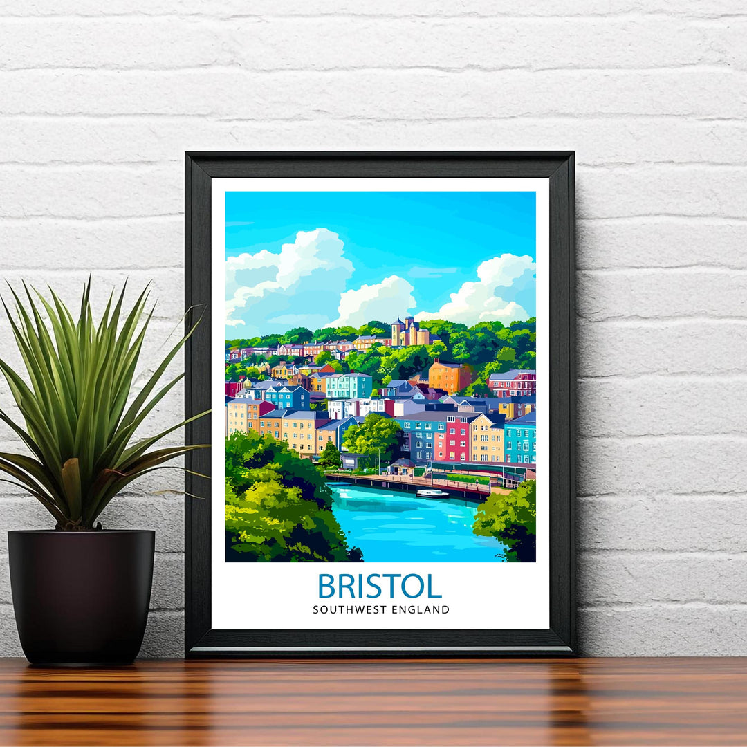 Bristol England Travel Print Wall Decor Wall Art Bristol Wall Hanging Home Décor Bristol Gift Art Lovers British Art Lover