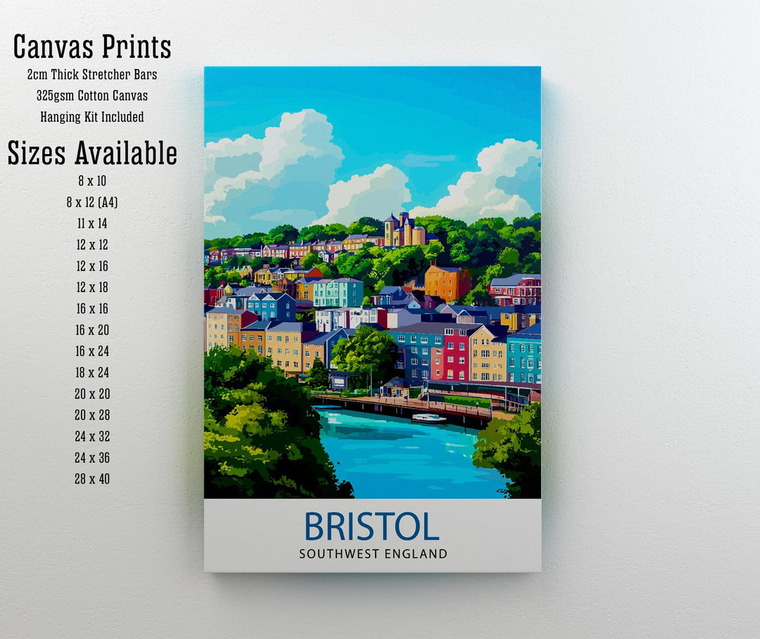 Bristol England Travel Print Wall Decor Wall Art Bristol Wall Hanging Home Décor Bristol Gift Art Lovers British Art Lover