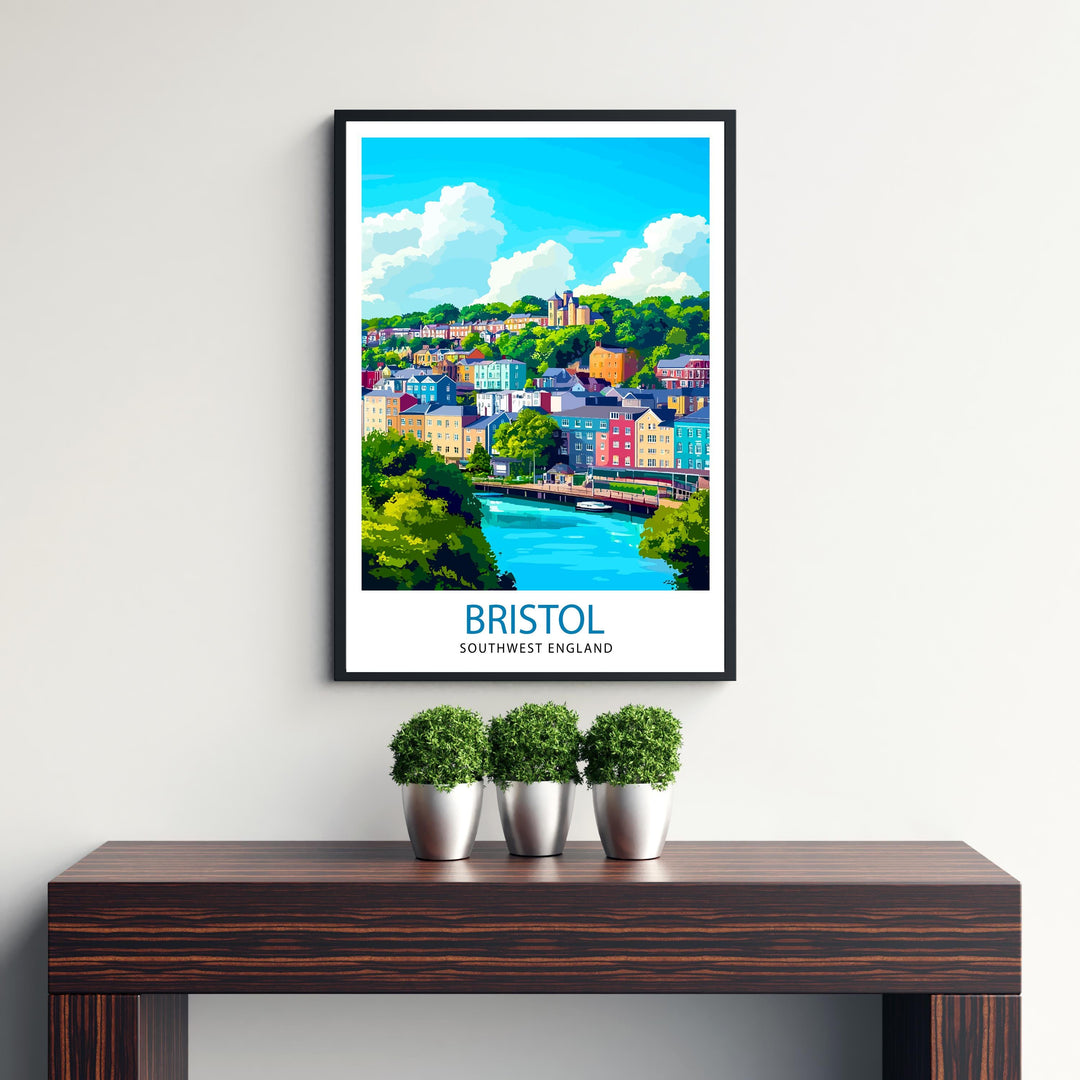 Bristol England Travel Print Wall Decor Wall Art Bristol Wall Hanging Home Décor Bristol Gift Art Lovers British Art Lover