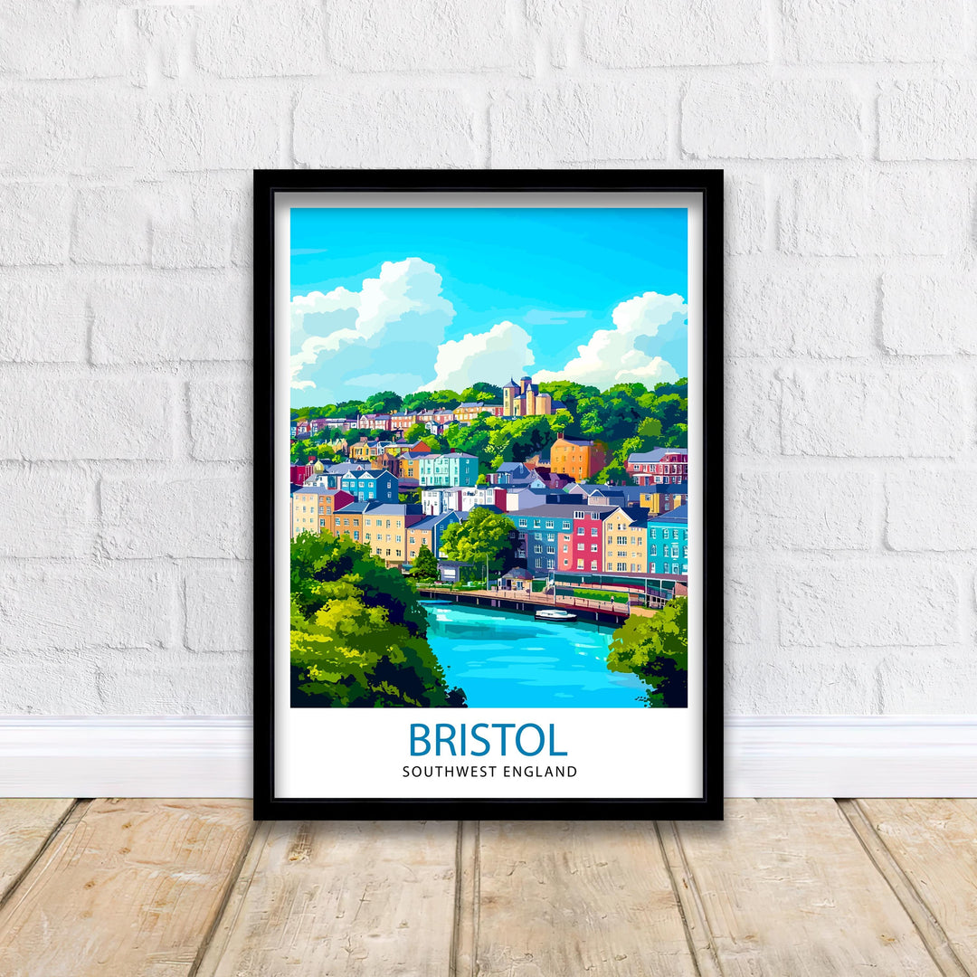 Bristol England Travel Print Wall Decor Wall Art Bristol Wall Hanging Home Décor Bristol Gift Art Lovers British Art Lover