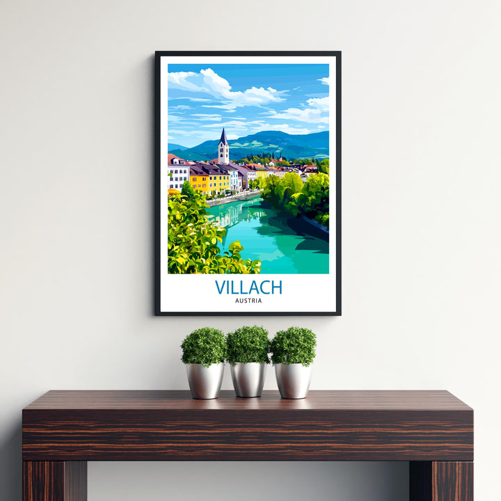 Villach Austria Travel Poster