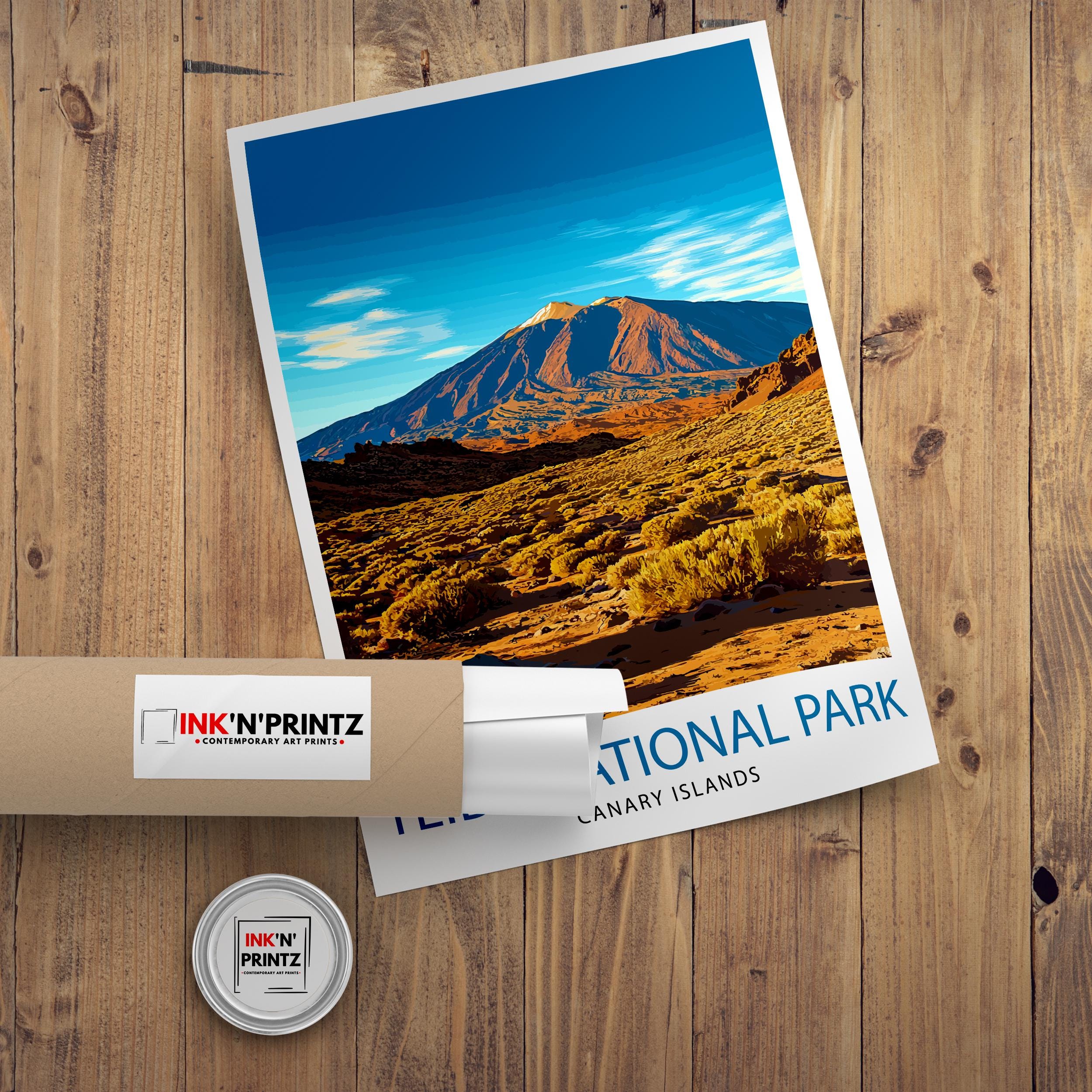 Teide National Park Tenerife Travel Print Wall Decor Wall Art Teide Wall Hanging Home Décor Teide Gift Art Lovers Spanish Art Lover Gift