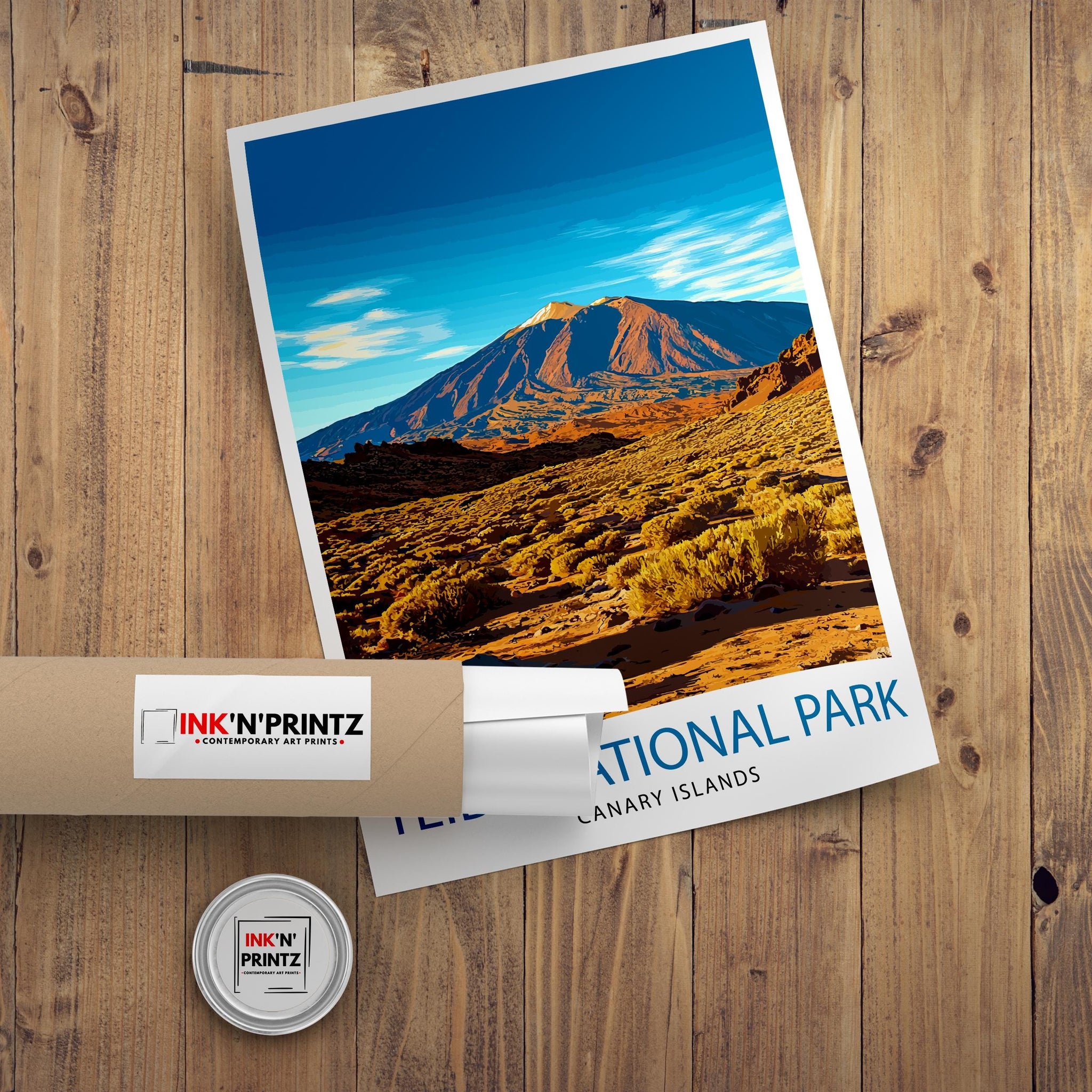 Teide National Park Tenerife Travel Print Wall Decor Wall Art Teide Wall Hanging Home Décor Teide Gift Art Lovers Spanish Art Lover Gift