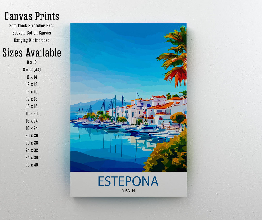 Estepona Spain Travel Print Wall Decor Wall Art Estepona Wall Hanging Home Décor Estepona Gift Art Lovers Spanish Art Lover Gift Print Art