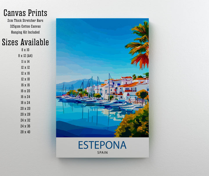 Estepona Spain Travel Print Wall Decor Wall Art Estepona Wall Hanging Home Décor Estepona Gift Art Lovers Spanish Art Lover Gift Print Art