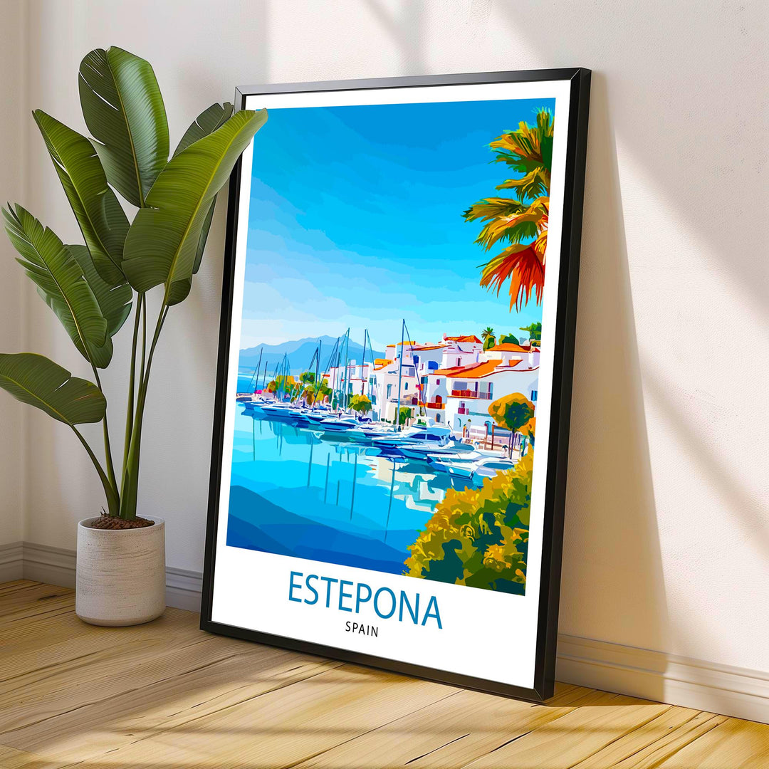 Estepona Spain Travel Print Wall Decor Wall Art Estepona Wall Hanging Home Décor Estepona Gift Art Lovers Spanish Art Lover Gift Print Art