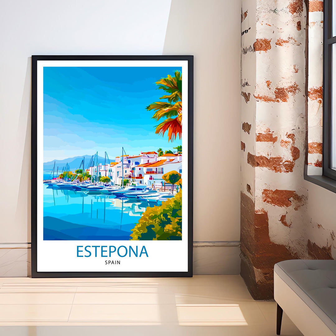 Estepona Spain Travel Print Wall Decor Wall Art Estepona Wall Hanging Home Décor Estepona Gift Art Lovers Spanish Art Lover Gift Print Art