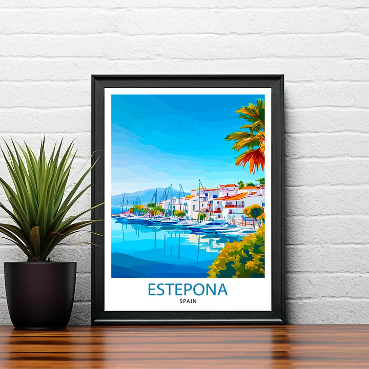 Estepona Spain Travel Print Wall Decor Wall Art Estepona Wall Hanging Home Décor Estepona Gift Art Lovers Spanish Art Lover Gift Print Art