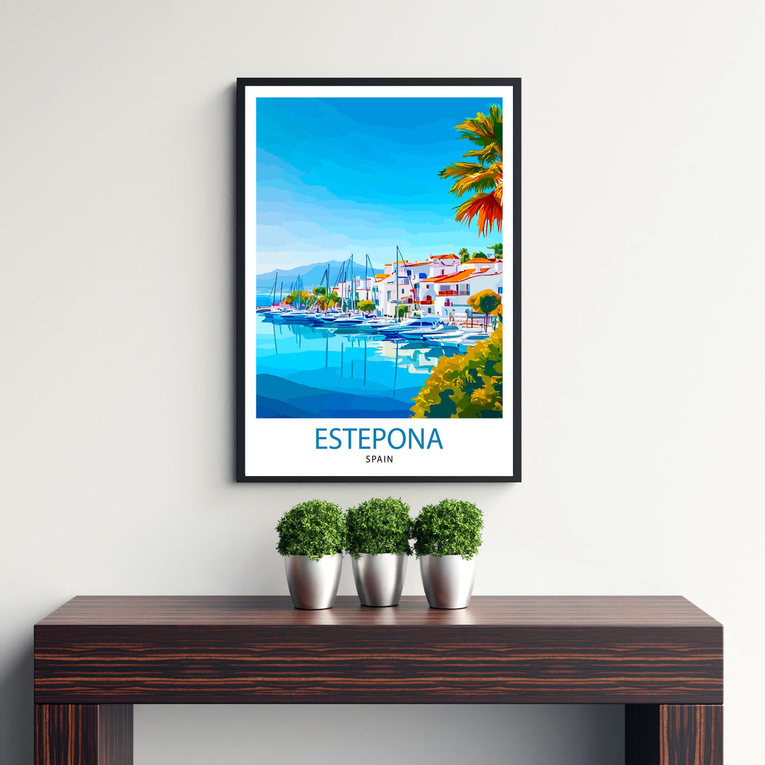 Estepona Spain Travel Print Wall Decor Wall Art Estepona Wall Hanging Home Décor Estepona Gift Art Lovers Spanish Art Lover Gift Print Art