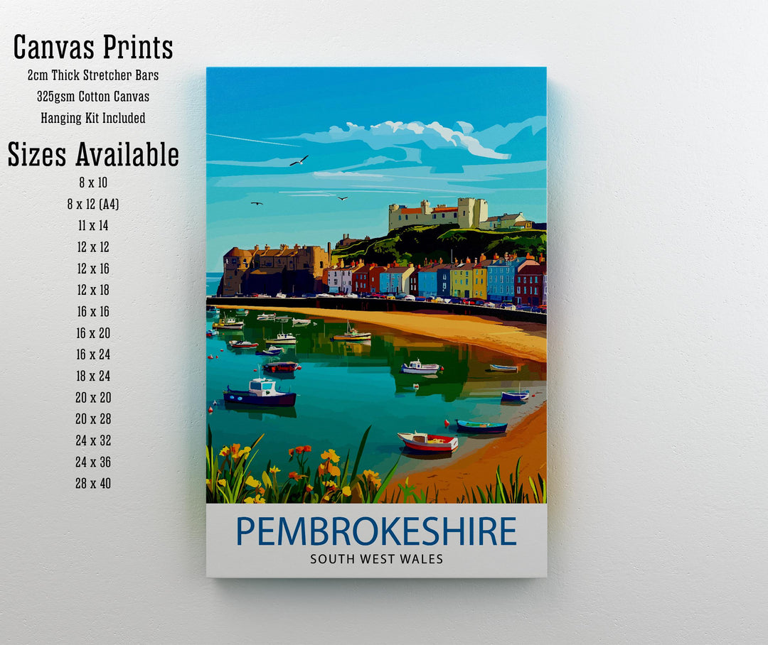 Pembrokeshire Wales Travel Print Wall Decor Wall Art Pembrokeshire Wall Hanging Home Décor Pembrokeshire Gift Art Lovers Welsh Art Lover