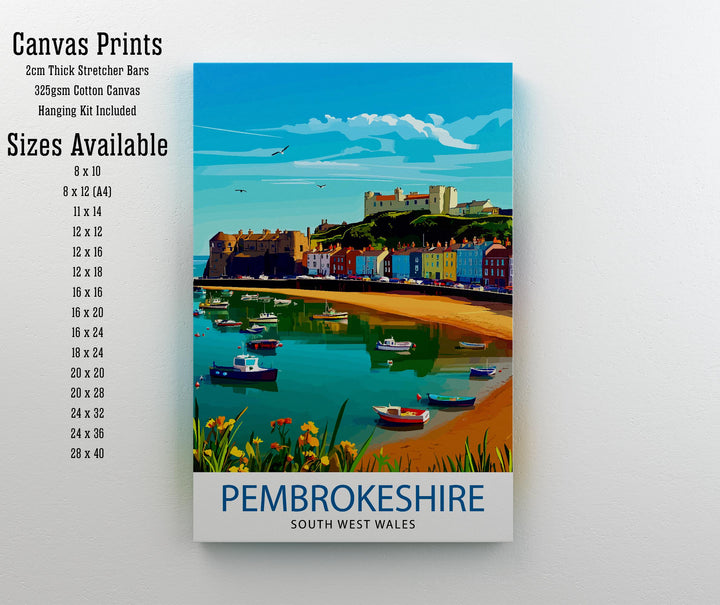 Pembrokeshire Wales Travel Poster