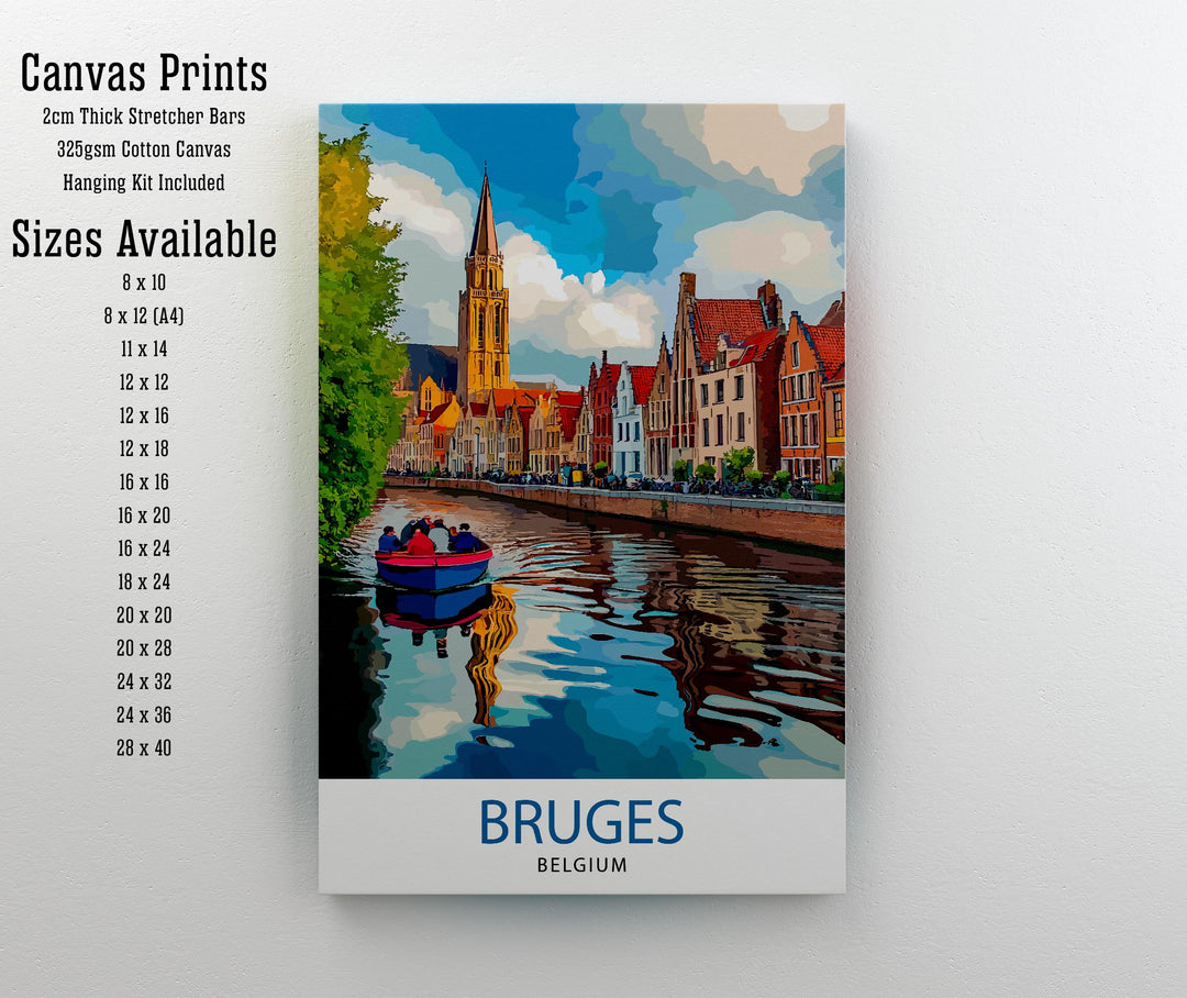 Bruges Belgium Travel Poster