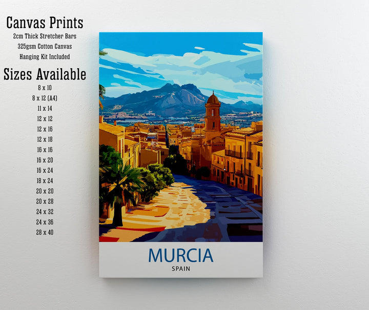 Murcia Spain Travel Print Wall Decor Wall Art Murcia Wall Hanging Home Décor Murcia Gift Art Lovers Spanish Art Lover Gift Print Art