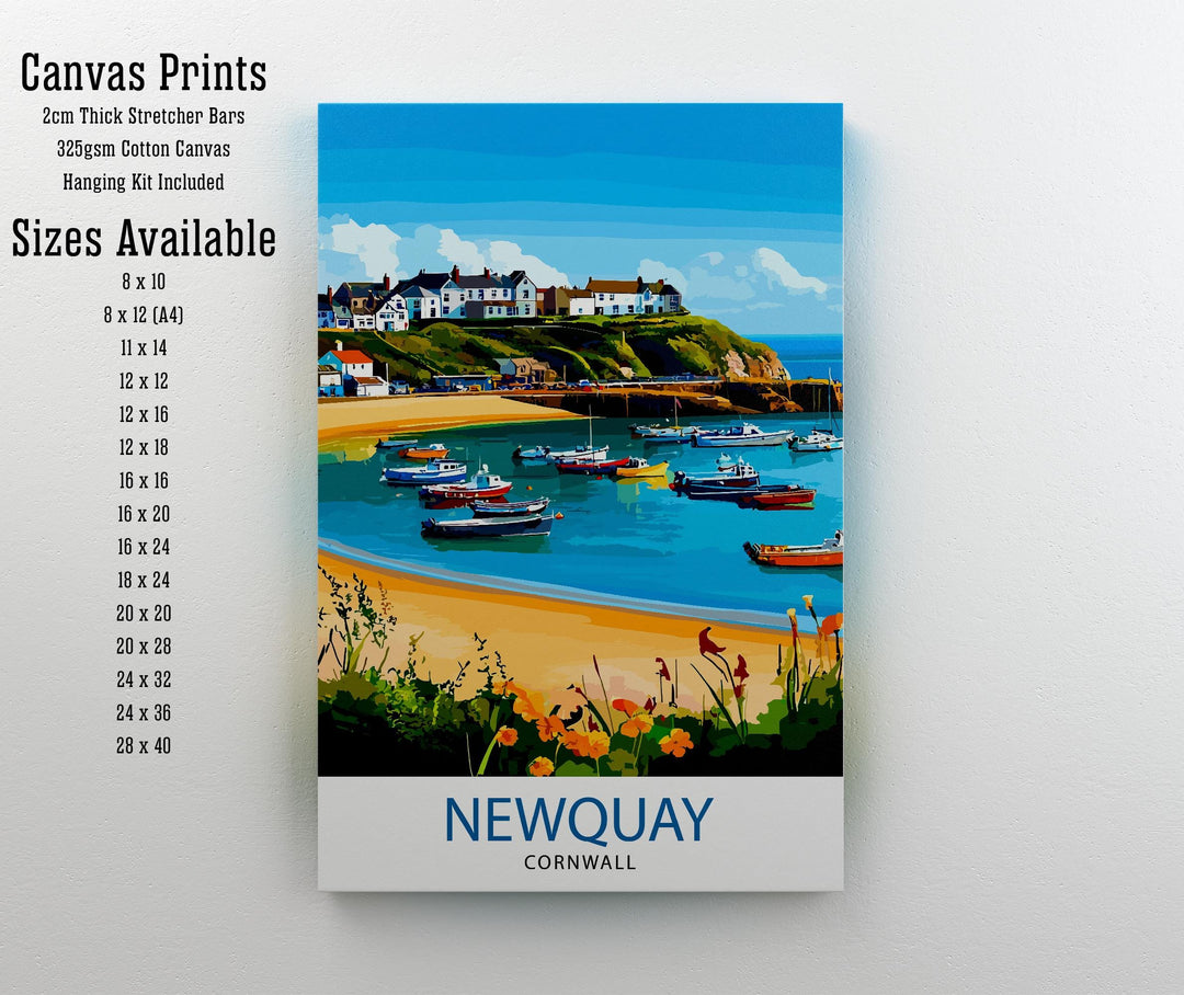 Newquay Cornwall Travel Print Wall Decor Wall Art Newquay Wall Hanging Home Décor Newquay Gift Art Lovers British Art Lover Gift Print Art