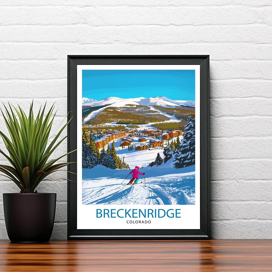 Breckenridge Colorado Travel Print Wall Decor Wall Art Breckenridge Wall Hanging Home Décor Breckenridge Gift Art Lovers American Art Lover