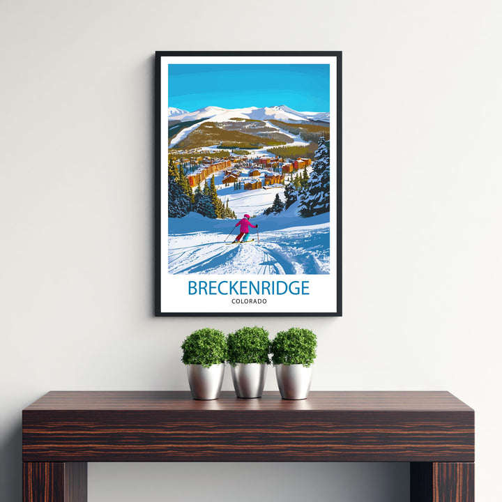 Breckenridge Colorado Travel Print Wall Decor Wall Art Breckenridge Wall Hanging Home Décor Breckenridge Gift Art Lovers American Art Lover