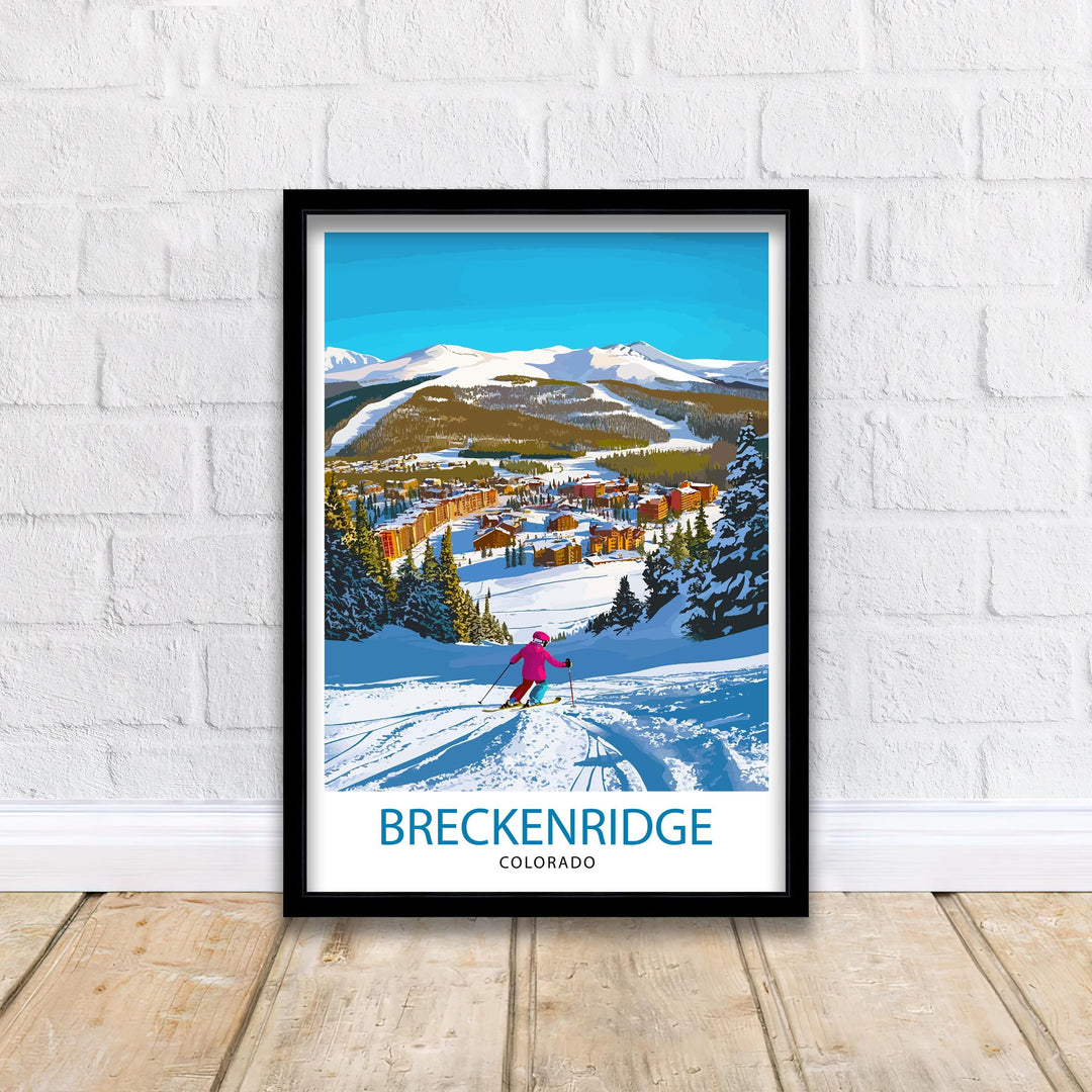 Breckenridge Colorado Travel Print Wall Decor Wall Art Breckenridge Wall Hanging Home Décor Breckenridge Gift Art Lovers American Art Lover