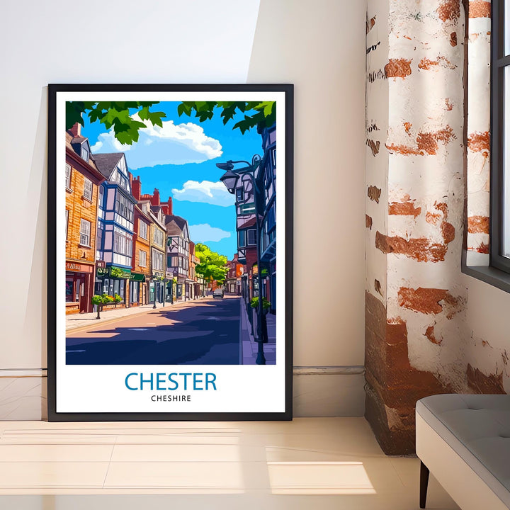 Cheshire England Travel Print Wall Decor Wall Art Cheshire Wall Hanging Home Décor Cheshire Gift Art Lovers British Art Lover Gift Print Art