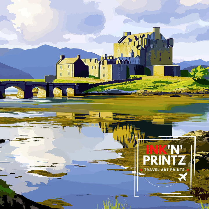 Eilean Donan Castle Scotland Travel Print Wall Decor Wall Art Eilean Donan Wall Hanging Home Décor Eilean Donan Gift Art Lovers Scottish Art