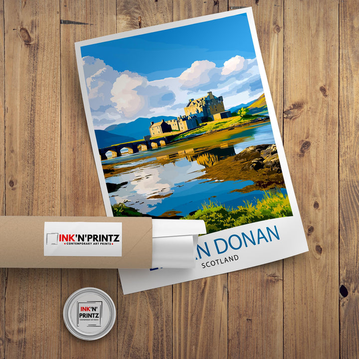 Eilean Donan Castle Scotland Travel Print Wall Decor Wall Art Eilean Donan Wall Hanging Home Décor Eilean Donan Gift Art Lovers Scottish Art