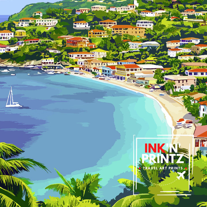 Grenada Caribbean Travel Poster