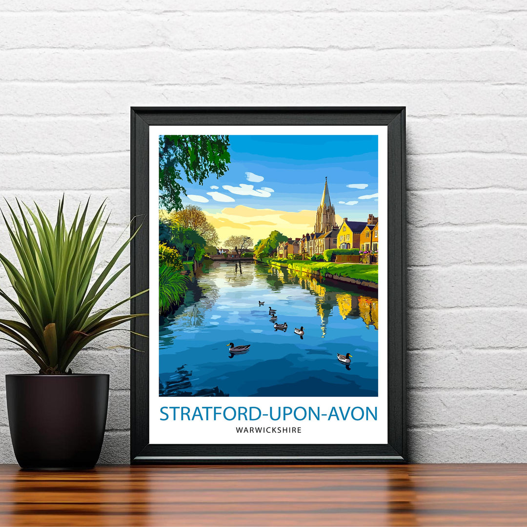 Stratford-upon-Avon England Travel Poster