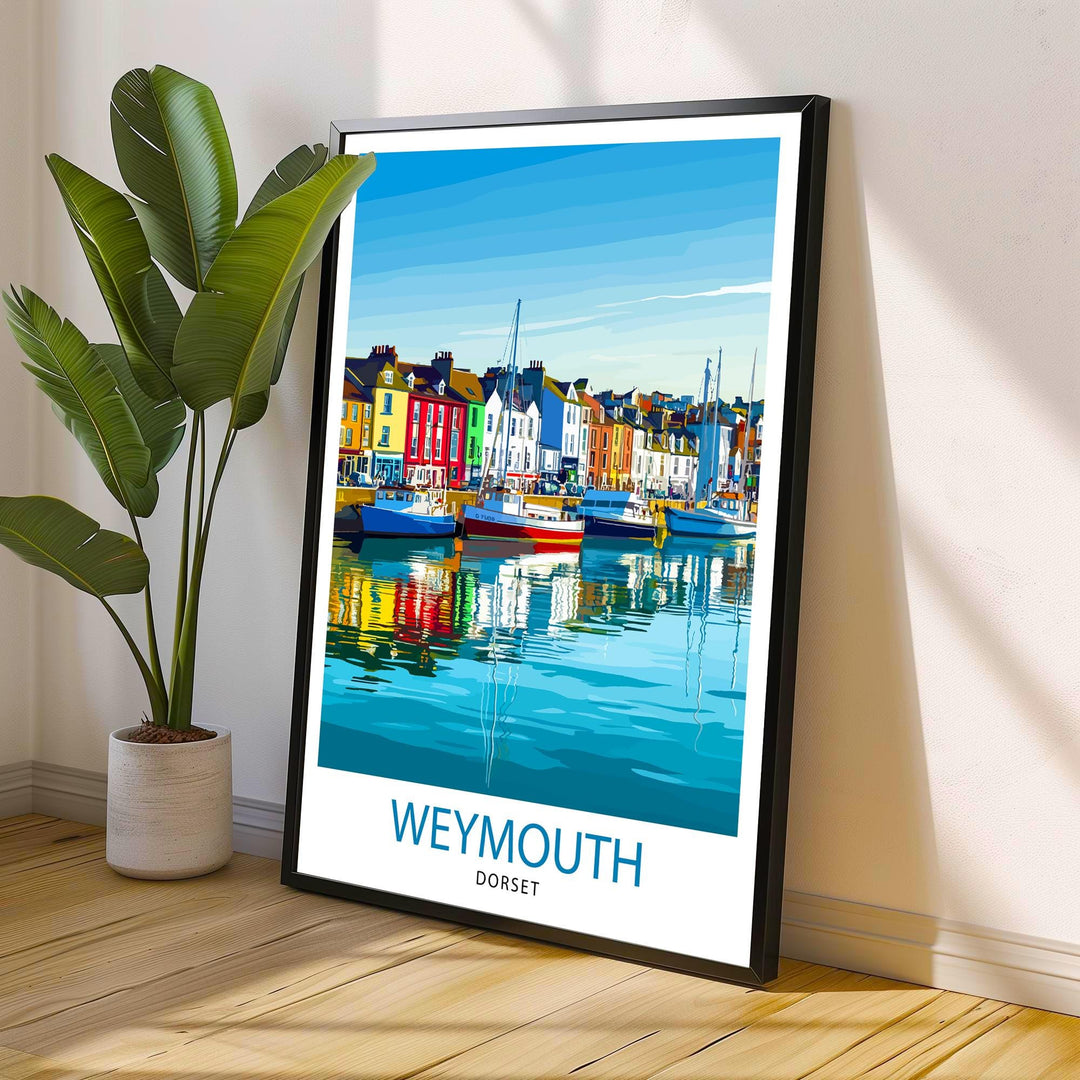 Weymouth Dorset Travel Print Wall Decor Wall Art Weymouth Wall Hanging Home Décor Weymouth Gift Art Lovers British Art Lover Gift Print Art