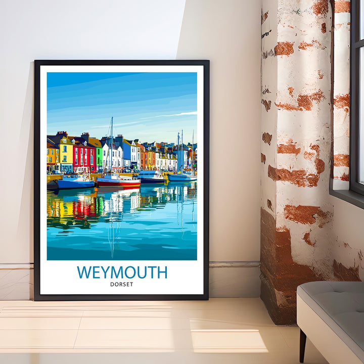 Weymouth Dorset Travel Print Wall Decor Wall Art Weymouth Wall Hanging Home Décor Weymouth Gift Art Lovers British Art Lover Gift Print Art