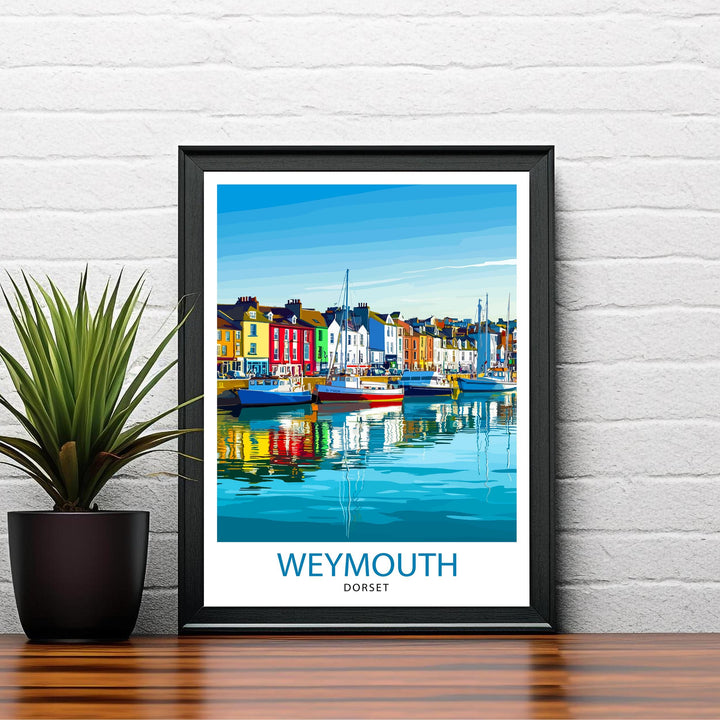 Weymouth Dorset Travel Print Wall Decor Wall Art Weymouth Wall Hanging Home Décor Weymouth Gift Art Lovers British Art Lover Gift Print Art