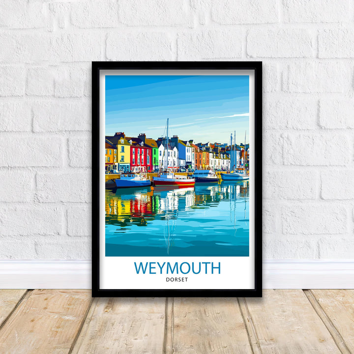 Weymouth Dorset Travel Print Wall Decor Wall Art Weymouth Wall Hanging Home Décor Weymouth Gift Art Lovers British Art Lover Gift Print Art